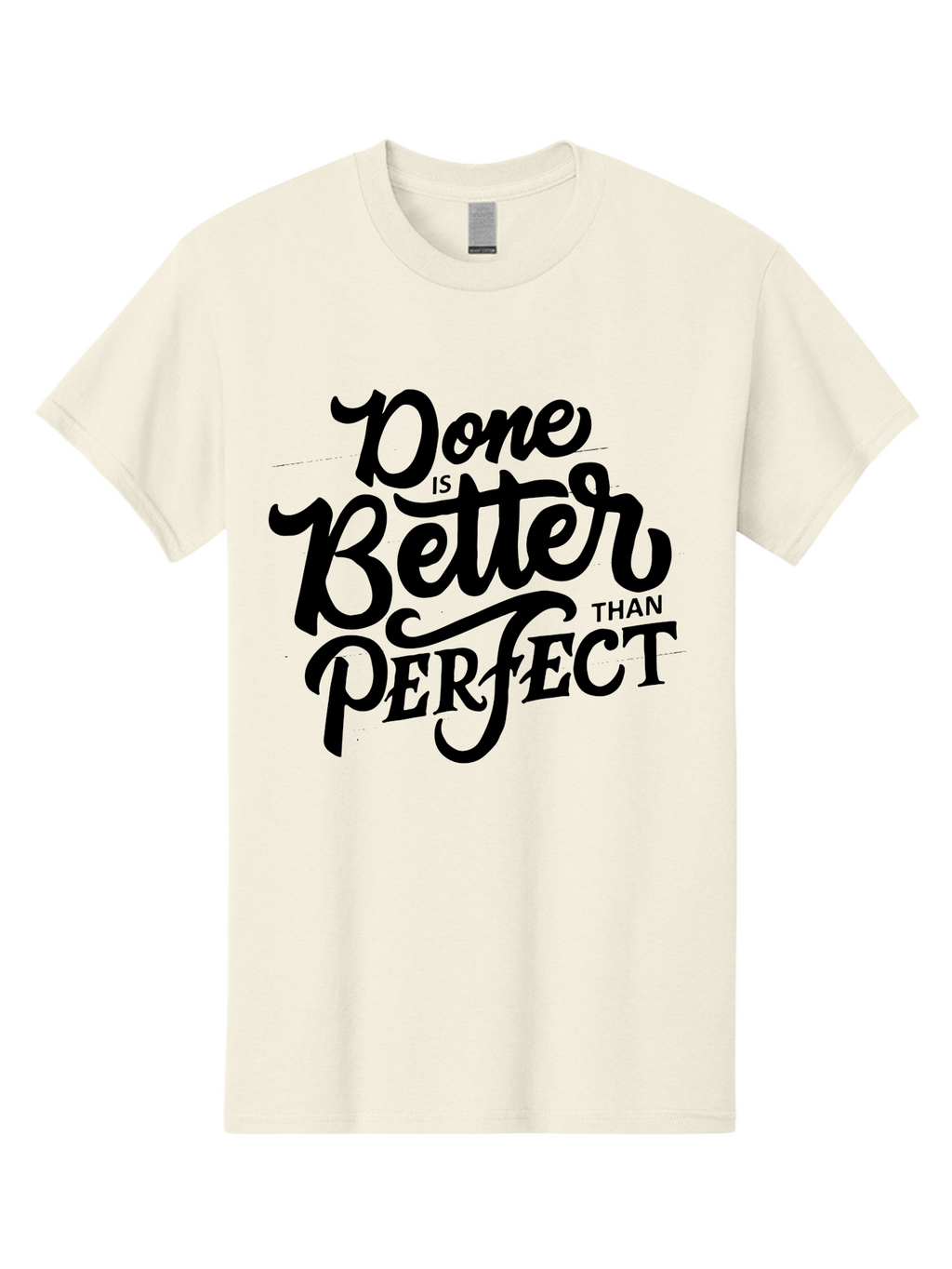Done-Is-Better-Than-Perfect Men'S Graphic Tee, 100% Cotton, Comfortable Casual Summer Wear, Machine Washable, Motivational Quote, Productivity, Success, Inspiration, Done Is Better Than Perfect, Business, Creativity, Productivity Tips, Aab246