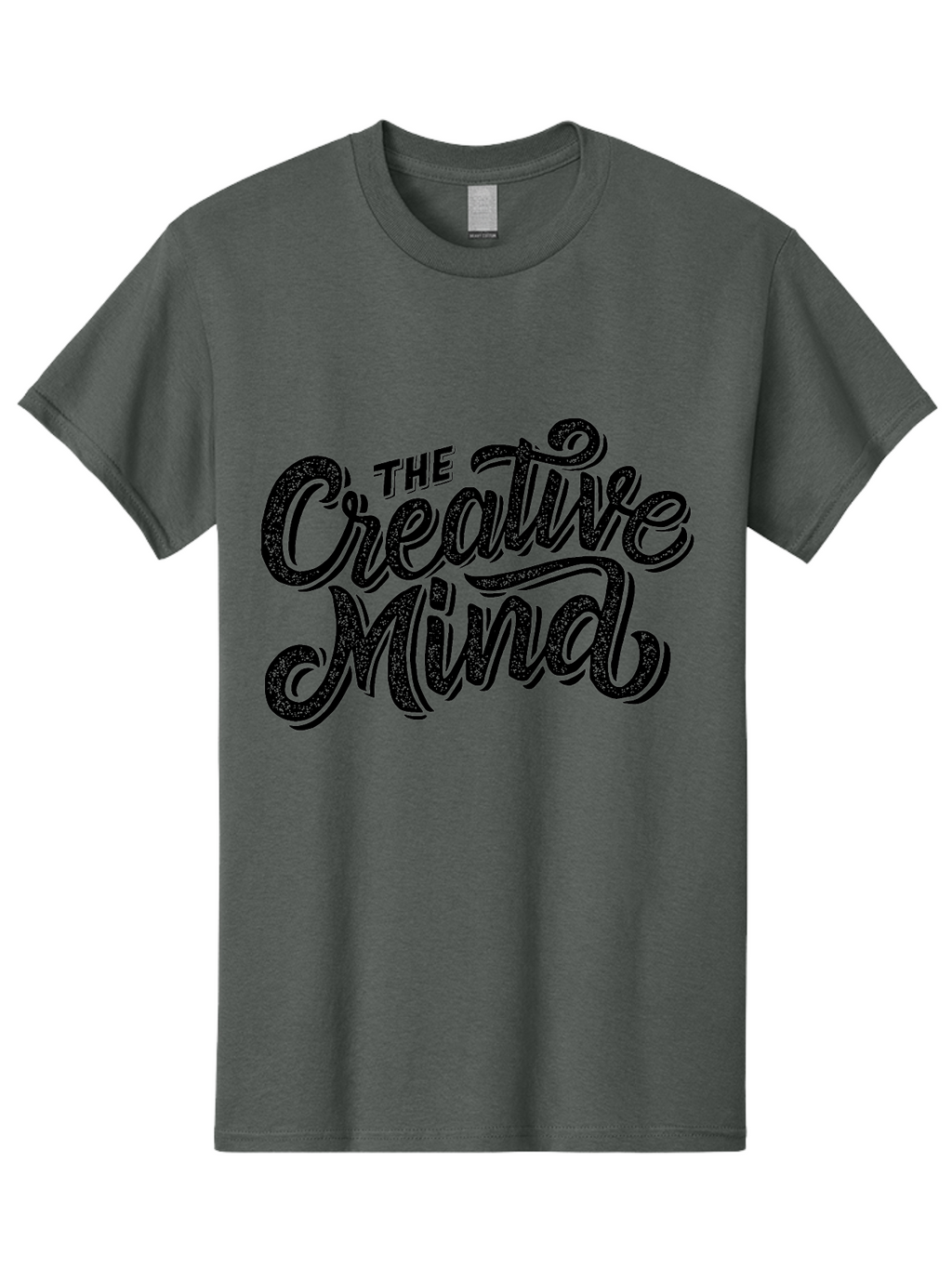 The-Creative-Mind Men'S Graphic Tee, 100% Cotton, Comfortable Casual Summer Wear, Machine Washable, Creative Thinking, Artistic Expression, Imagination, Inspiration, Motivational Quote, Artistic Typography, Creative Design Aab254