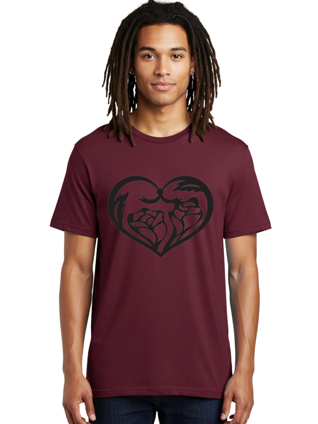 Clenched-Fists-Heart Men'S Graphic Tee, 100% Cotton, Comfortable Casual Summer Wear, Machine Washable, Clenched Fists, Heart Symbol, Strength, Power Symbol, Boxing Gloves, Aggression, Boxing Inspiration, Heart Art, Fist Bump Symbol, Aab260