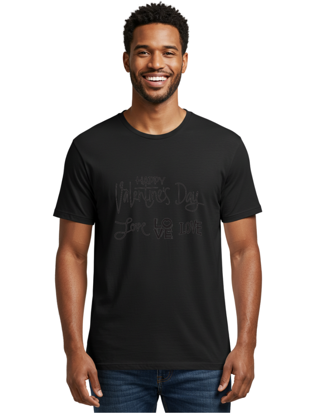 Happy-Valentine-S-Day-1 Men'S Graphic Tee, 100% Cotton, Comfortable Casual Summer Wear, Machine Washable, Happy Valentines Day, Love Messages, Valentines Day Wishes, Love Quotes, Valentines Day Greetings, Romantic Wishes, Love Expression Aab271