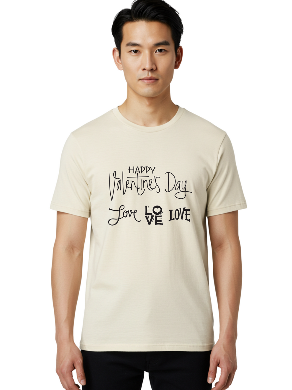 Happy-Valentine-S-Day-1 Men'S Graphic Tee, 100% Cotton, Comfortable Casual Summer Wear, Machine Washable, Happy Valentines Day, Love Messages, Valentines Day Wishes, Love Quotes, Valentines Day Greetings, Romantic Wishes, Love Expression Aab271