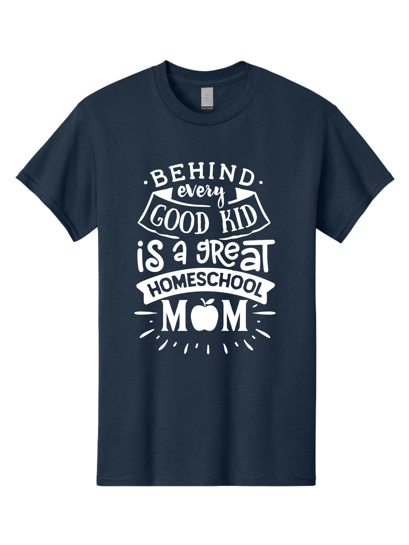 Behind-Every-Good-Kid-1 Men'S Graphic Tee, 100% Cotton, Comfortable Casual Summer Wear, Machine Washable, Homeschool Mom Appreciation, Proud Parent, Education Support, Homeschooling Journey, Dedicated Mother, Behind Every Good Kid Aab313
