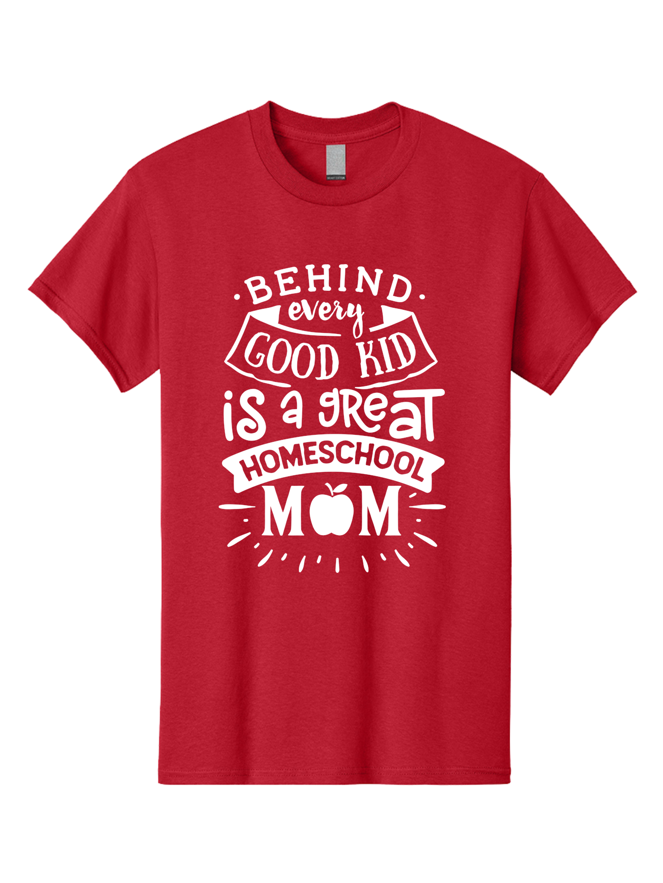 Behind-Every-Good-Kid-1 Men'S Graphic Tee, 100% Cotton, Comfortable Casual Summer Wear, Machine Washable, Homeschool Mom Appreciation, Proud Parent, Education Support, Homeschooling Journey, Dedicated Mother, Behind Every Good Kid Aab313