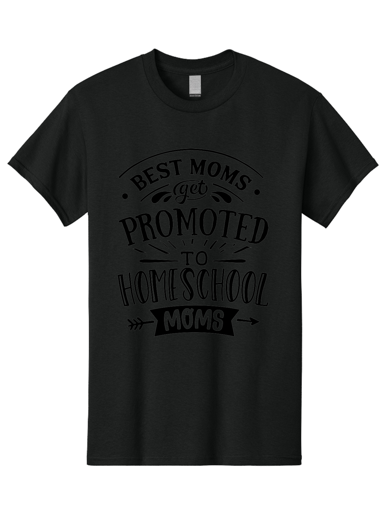 Best-Moms-Get-Promoted-To-Homeschool-Moms-1 Men'S Graphic Tee, 100% Cotton, Comfortable Casual Summer Wear, Machine Washable, Homeschool Mom, Best Mom, Parenting Humor, Educational Mom, Homeschooling Mom, Mother'S Day Gift, Mom'S Promotion, Aab320
