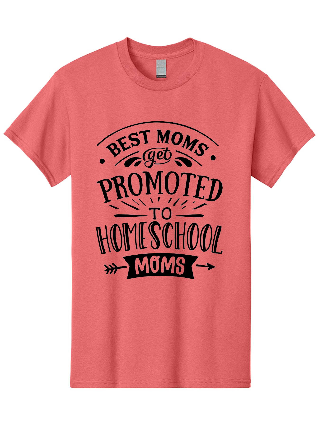 Best-Moms-Get-Promoted-To-Homeschool-Moms-1 Men'S Graphic Tee, 100% Cotton, Comfortable Casual Summer Wear, Machine Washable, Homeschool Mom, Best Mom, Parenting Humor, Educational Mom, Homeschooling Mom, Mother'S Day Gift, Mom'S Promotion, Aab320