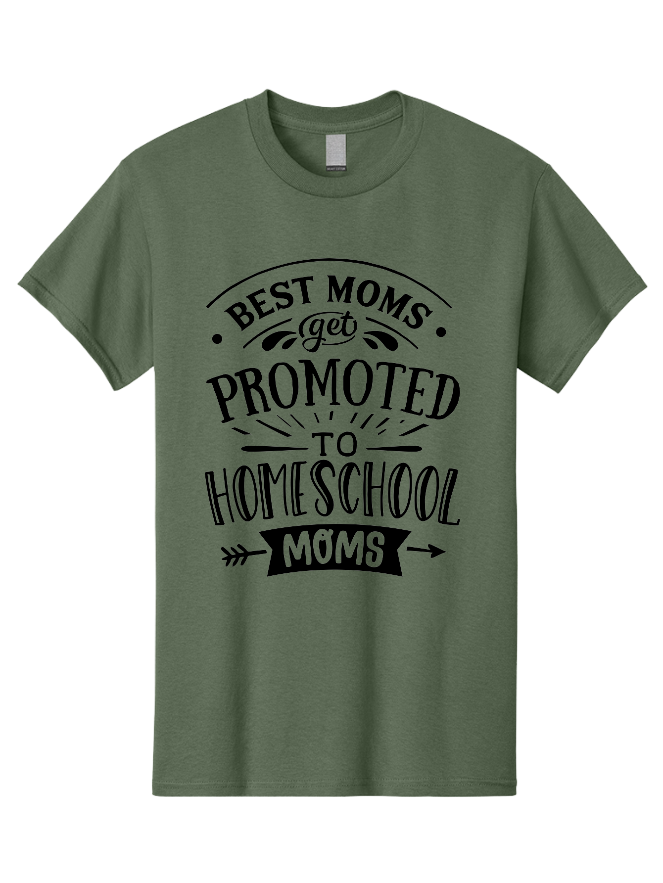 Best-Moms-Get-Promoted-To-Homeschool-Moms-1 Men'S Graphic Tee, 100% Cotton, Comfortable Casual Summer Wear, Machine Washable, Homeschool Mom, Best Mom, Parenting Humor, Educational Mom, Homeschooling Mom, Mother'S Day Gift, Mom'S Promotion, Aab320