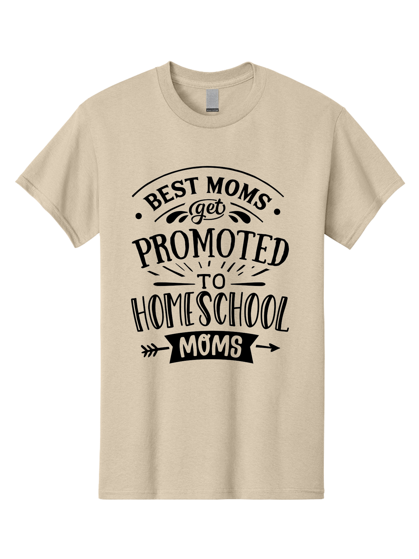 Best-Moms-Get-Promoted-To-Homeschool-Moms-1 Men'S Graphic Tee, 100% Cotton, Comfortable Casual Summer Wear, Machine Washable, Homeschool Mom, Best Mom, Parenting Humor, Educational Mom, Homeschooling Mom, Mother'S Day Gift, Mom'S Promotion, Aab320