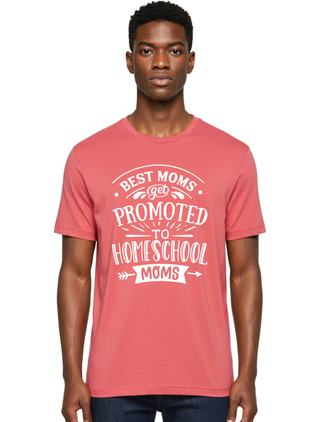 Best-Moms-Get-Promoted-To-Homeschool-Moms Men'S Graphic Tee, 100% Cotton, Comfortable Casual Summer Wear, Machine Washable, Homeschooling Mom, Best Mom, Mom Quotes, Homeschool Mom Quotes, Funny Mom Quotes, Mom Life, Parenting Humor, Aab321