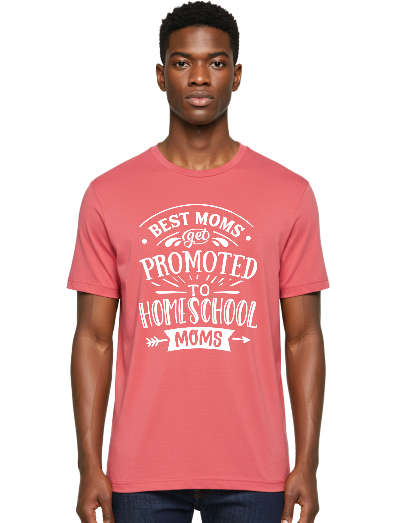 Best-Moms-Get-Promoted-To-Homeschool-Moms Men'S Graphic Tee, 100% Cotton, Comfortable Casual Summer Wear, Machine Washable, Homeschooling Mom, Best Mom, Mom Quotes, Homeschool Mom Quotes, Funny Mom Quotes, Mom Life, Parenting Humor, Aab321