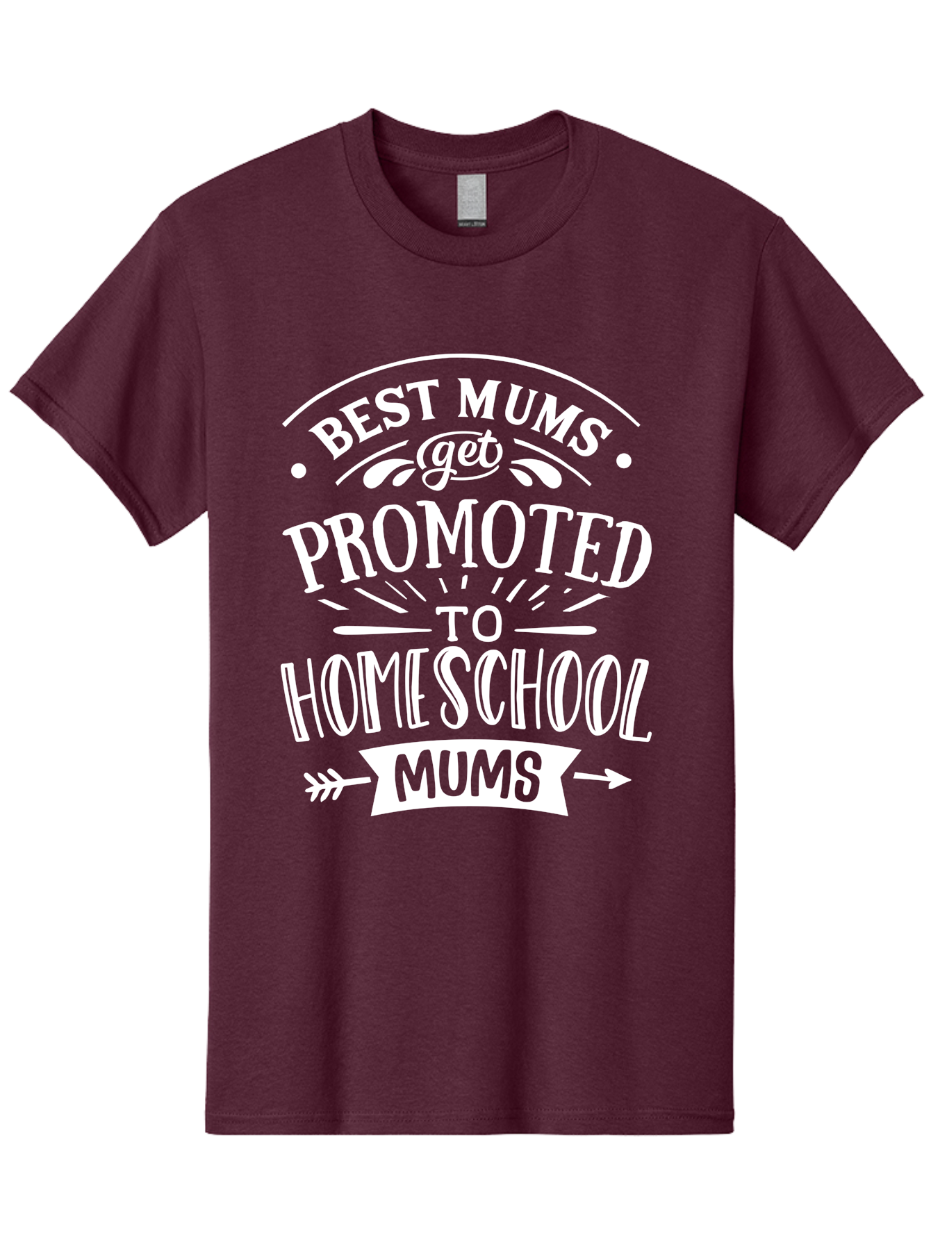 Best-Mums-Get-Promoted-To-Homeschool-Mums Men'S Graphic Tee, 100% Cotton, Comfortable Casual Summer Wear, Machine Washable, Homeschool Mums, Best Mums, Promotion, Parenting, Education, Homeschooling, Mom Life, Motherhood, Funny Quote, Aab322