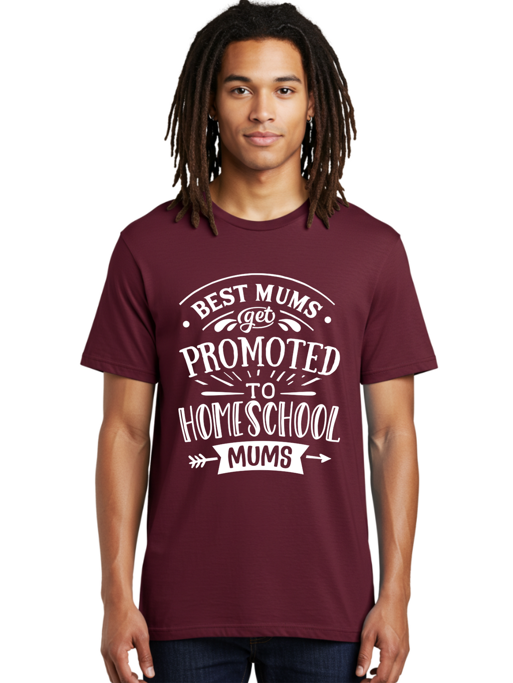 Best-Mums-Get-Promoted-To-Homeschool-Mums Men'S Graphic Tee, 100% Cotton, Comfortable Casual Summer Wear, Machine Washable, Homeschool Mums, Best Mums, Promotion, Parenting, Education, Homeschooling, Mom Life, Motherhood, Funny Quote, Aab322