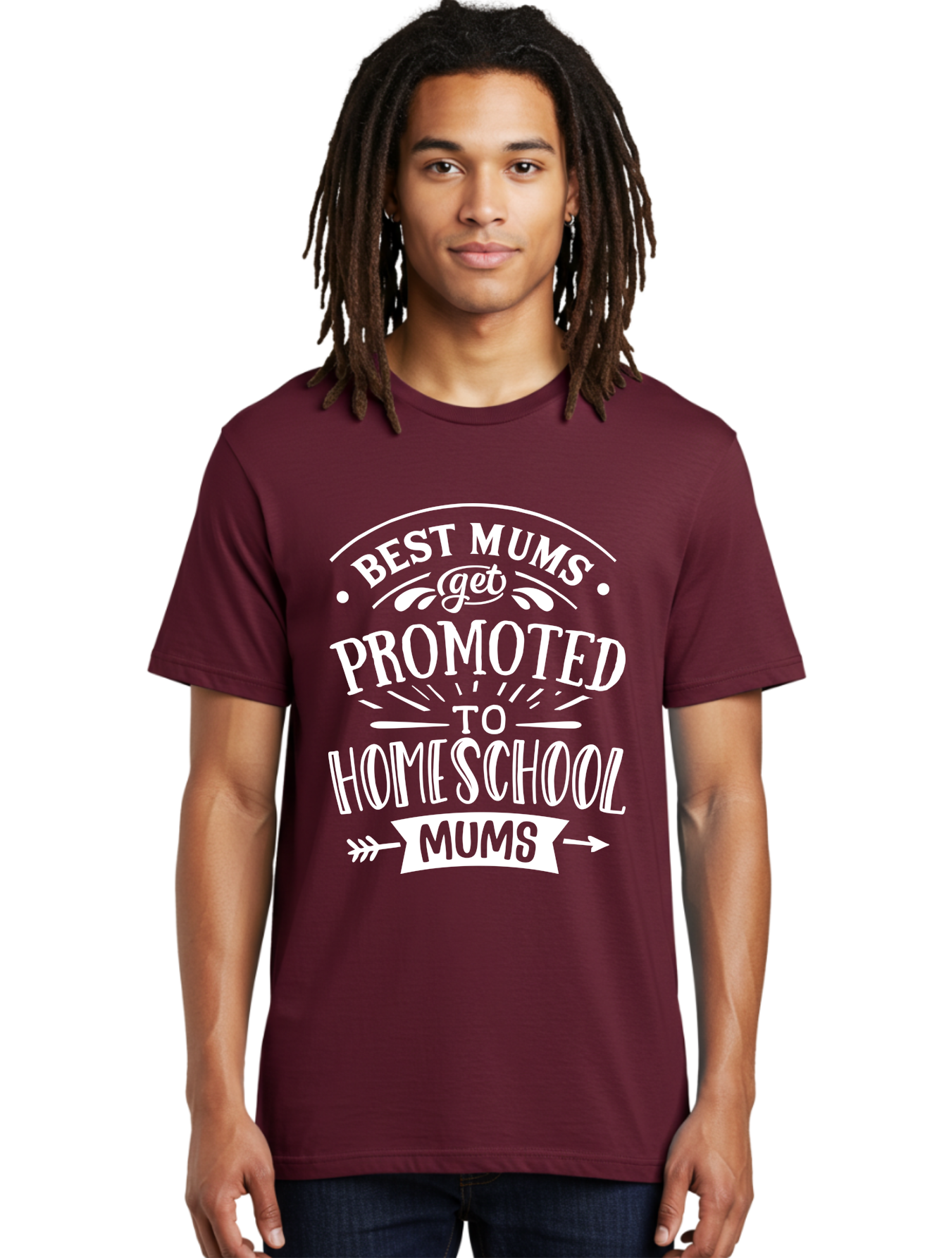 Best-Mums-Get-Promoted-To-Homeschool-Mums Men'S Graphic Tee, 100% Cotton, Comfortable Casual Summer Wear, Machine Washable, Homeschool Mums, Best Mums, Promotion, Parenting, Education, Homeschooling, Mom Life, Motherhood, Funny Quote, Aab322