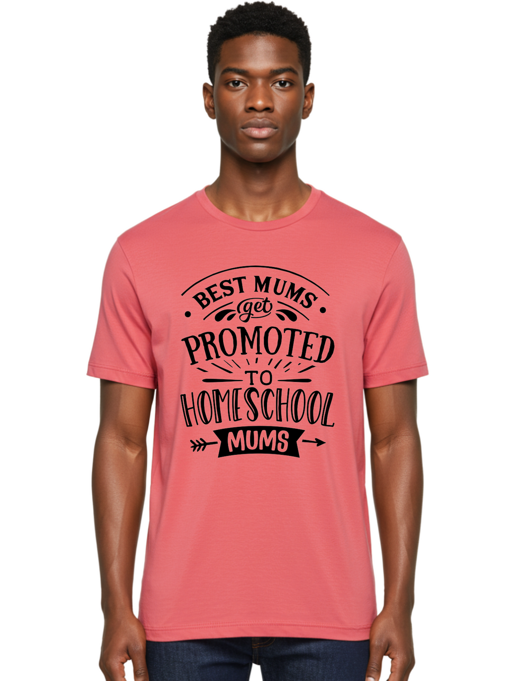 Best-Mums-Get-Promoted Men'S Graphic Tee, 100% Cotton, Comfortable Casual Summer Wear, Machine Washable, Homeschooling Moms, Parenting Quotes, Homeschool Mom Quotes, Funny Mom Quotes, Mom Appreciation, Motherhood, Homeschooling, Aab323