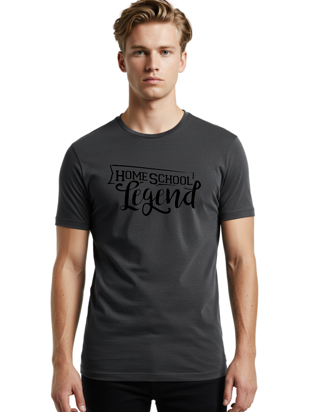Home-School-Legend Men'S Graphic Tee, 100% Cotton, Comfortable Casual Summer Wear, Machine Washable, Home School Legend, Homeschooling, Personalized Learning, Custom Education, Educational Excellence, Homeschool Pride Aab332