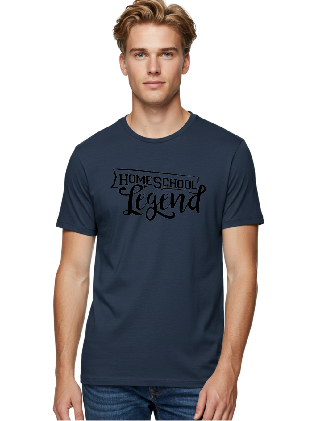 Home-School-Legend Men'S Graphic Tee, 100% Cotton, Comfortable Casual Summer Wear, Machine Washable, Home School Legend, Homeschooling, Personalized Learning, Custom Education, Educational Excellence, Homeschool Pride Aab332