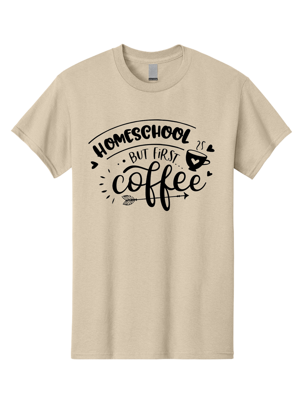 Homeschool-But-First-Coffee-1 Men'S Graphic Tee, 100% Cotton, Comfortable Casual Summer Wear, Machine Washable, Homeschool Humor, Coffee Lover, Morning Motivation, Homeschooling Parents, Funny Quote, Coffee First, Education At Home, Aab334