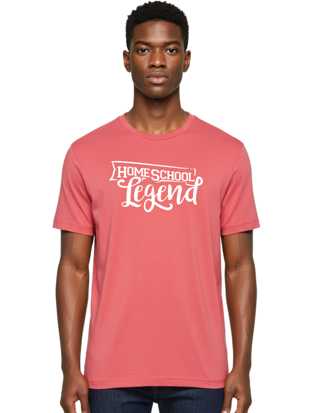 Homeschool-Legend Men'S Graphic Tee, 100% Cotton, Comfortable Casual Summer Wear, Machine Washable, Homeschool Legend, Homeschooling, Education, Learning, Custom Design, Personalized Logo, Inspirational Quote, Motivational Phrase, Aab357