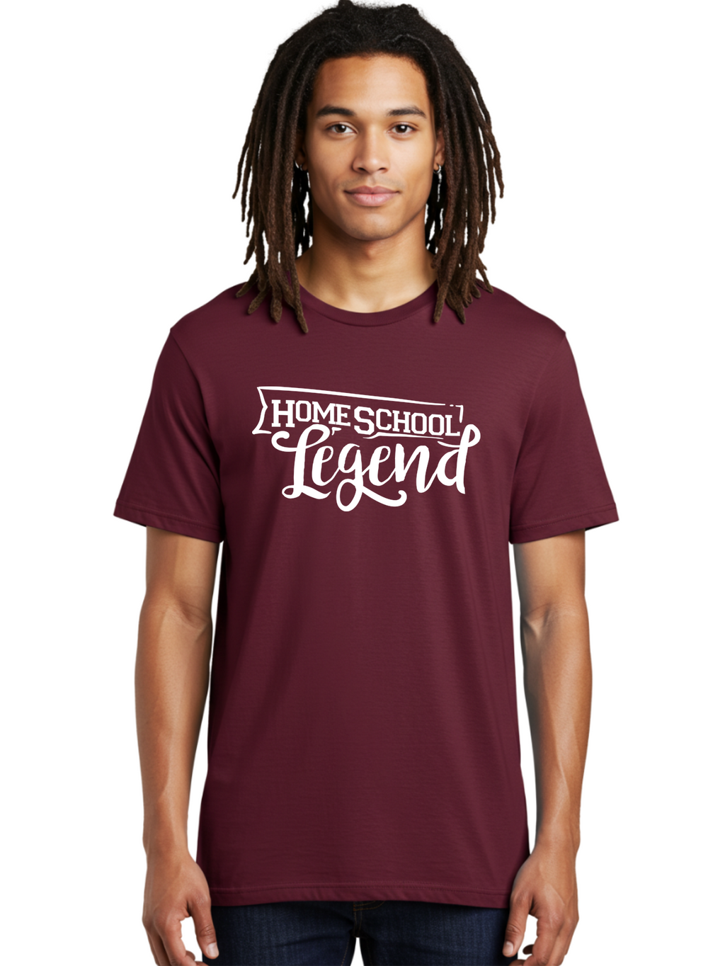 Homeschool-Legend Men'S Graphic Tee, 100% Cotton, Comfortable Casual Summer Wear, Machine Washable, Homeschool Legend, Homeschooling, Education, Learning, Custom Design, Personalized Logo, Inspirational Quote, Motivational Phrase, Aab357