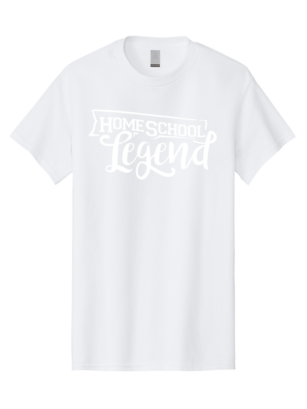 Homeschool-Legend Men'S Graphic Tee, 100% Cotton, Comfortable Casual Summer Wear, Machine Washable, Homeschool Legend, Homeschooling, Education, Learning, Custom Design, Personalized Logo, Inspirational Quote, Motivational Phrase, Aab357