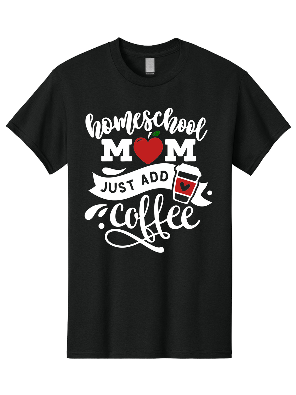 Homeschool-Mom-2 Men'S Graphic Tee, 100% Cotton, Comfortable Casual Summer Wear, Machine Washable, Homeschool Mom Quote, Funny Mom Quote, Coffee Cup Design, Mom Life, Homeschooling, Mom Humor, Parent Teacher, Coffee Lover Aab369