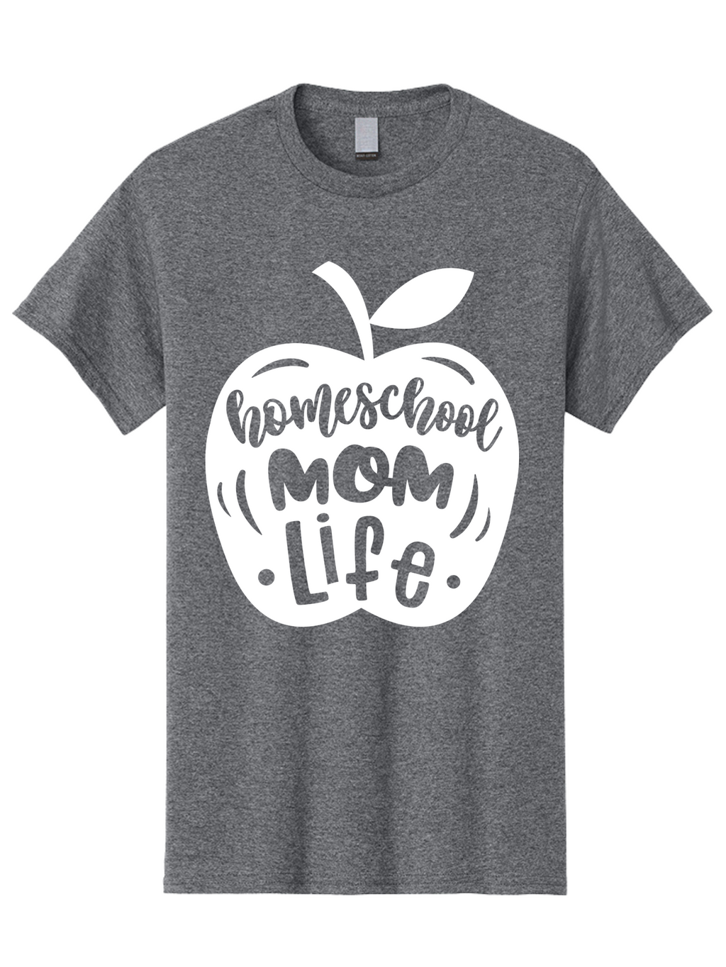 Homeschool-Mom-Life-1 Men'S Graphic Tee, 100% Cotton, Comfortable Casual Summer Wear, Machine Washable, Homeschool Mom Life, Apple Graphic, Homeschooling, Mom Life, Education, Parenting, Teaching, Learning, Green Apple Aab373