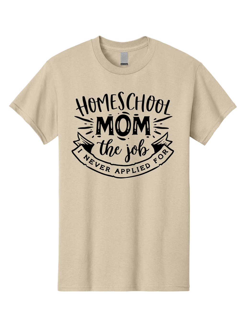 Homeschool-Mom-The-Job Men'S Graphic Tee, 100% Cotton, Comfortable Casual Summer Wear, Machine Washable, Homeschool Mom, Homeschooling, Motherhood, Parenting, Funny Quote, Humorous Graphic, Mom Life, Alternative Education Aab383