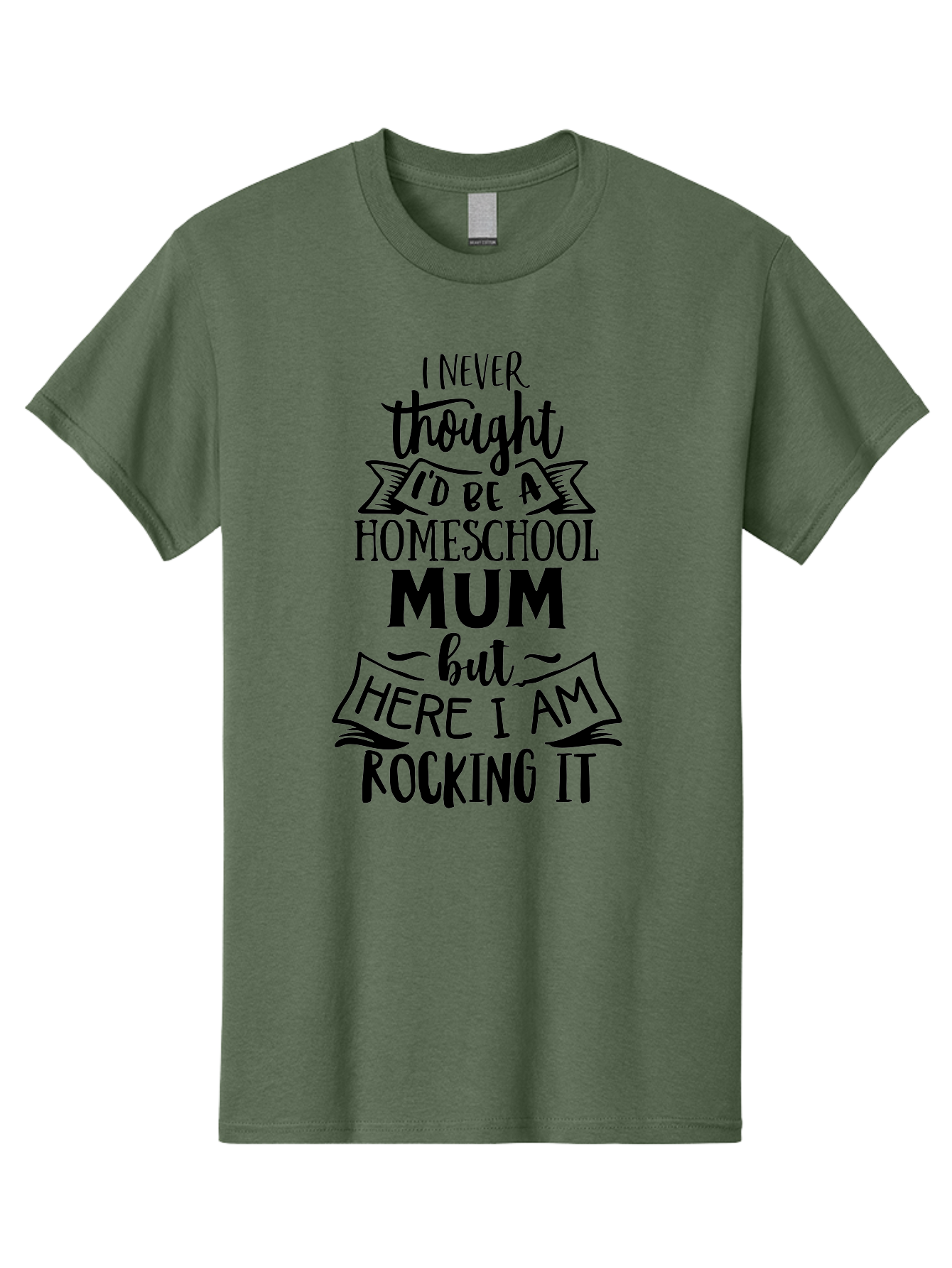 Homeschool-Mum-1 Men'S Graphic Tee, 100% Cotton, Comfortable Casual Summer Wear, Machine Washable, Homeschool Mum Quote, Inspirational Message, Parenting Journey, Homeschooling, Proud Moment, Education, Unconventional Path, Confident, Aab385