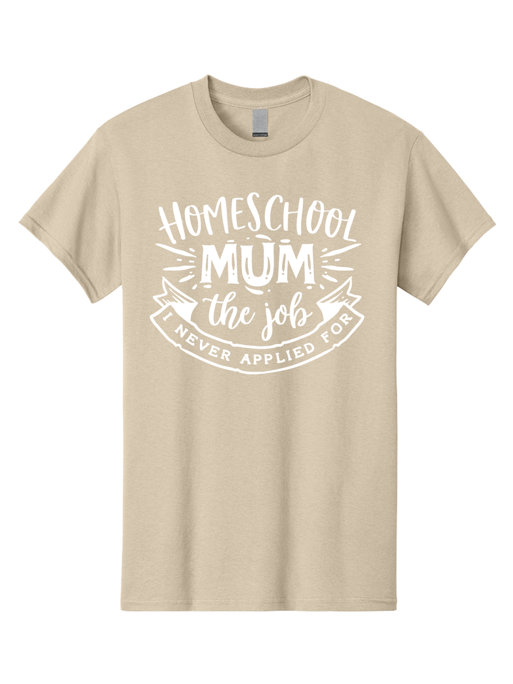 Homeschool-Mum-The-Job Men'S Graphic Tee, 100% Cotton, Comfortable Casual Summer Wear, Machine Washable, Homeschool Mom, Funny Quote, Humorous Design, Parenting Humor, Mom Life, Homeschooling, Parenting Quote, Mom Joke, Humorous Quote, Aab398