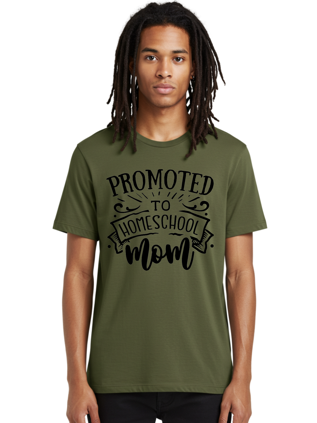 Promoted-To-Homeschool-Mom-1 Men'S Graphic Tee, 100% Cotton, Comfortable Casual Summer Wear, Machine Washable, Homeschool Mom, Parenting Journey, Motherhood Goals, Homeschooling, Mom Life, Parenting Tips, Family Bonding, Education At Home Aab417