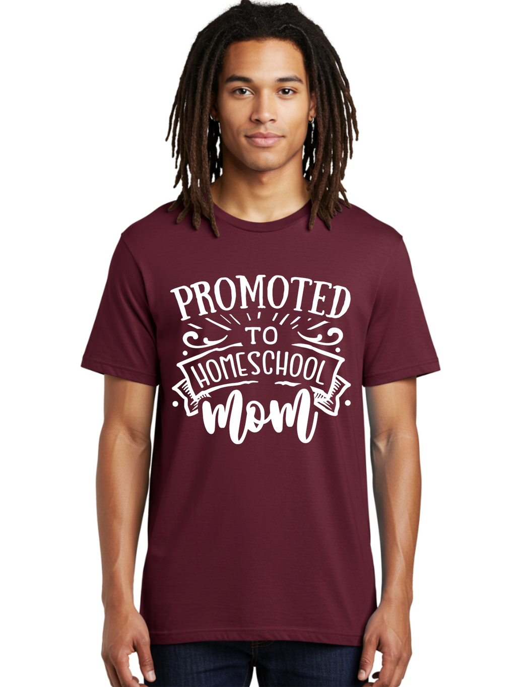 Promoted-To-Homeschool-Mom Men'S Graphic Tee, 100% Cotton, Comfortable Casual Summer Wear, Machine Washable, Homeschool Mom, Education At Home, Parenting Journey, Alternative Schooling, Mom Life, Family Learning, Personalized Education, Aab418