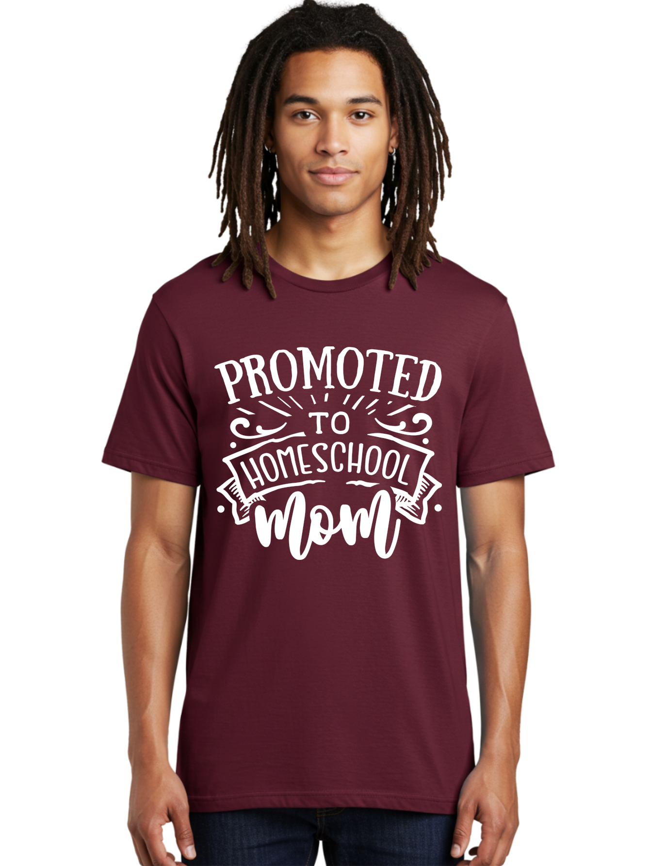 Promoted-To-Homeschool-Mom Men'S Graphic Tee, 100% Cotton, Comfortable Casual Summer Wear, Machine Washable, Homeschool Mom, Education At Home, Parenting Journey, Alternative Schooling, Mom Life, Family Learning, Personalized Education, Aab418