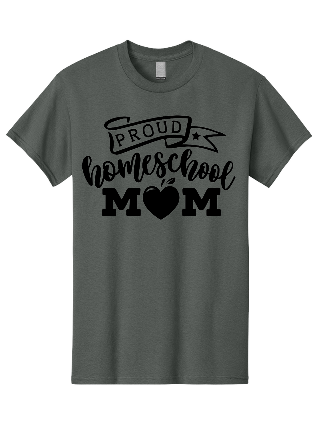 Proud-Homeschool-Mom Men'S Graphic Tee, 100% Cotton, Comfortable Casual Summer Wear, Machine Washable, Homeschool Mom, Proud Parent, Apple Of My Eye, Home Education, Parenting Pride, Mom Love, Education Support, Heart Of The Home Aab424