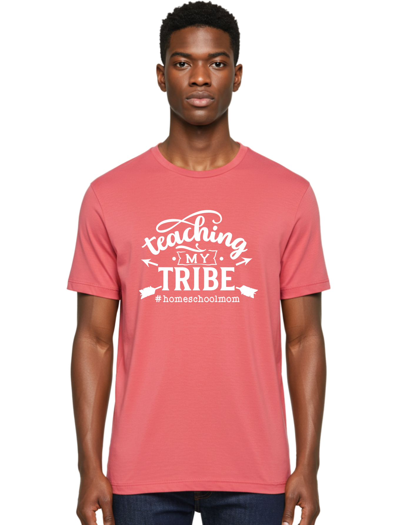 Teaching-My-Tribe-2 Men'S Graphic Tee, 100% Cotton, Comfortable Casual Summer Wear, Machine Washable, Homeschool Mom, Teaching My Tribe, Homeschooling, Parenting, Education, Family Learning, Custom Apparel, Inspirational Quote, Aab447