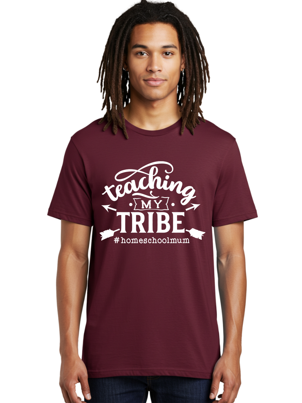Teaching-My-Tribe Men'S Graphic Tee, 100% Cotton, Comfortable Casual Summer Wear, Machine Washable, Homeschool Mom, Teaching My Tribe, Homeschooling, Parenting, Education, Learning At Home, Family Bonding, #Homeschoolmum Aab449