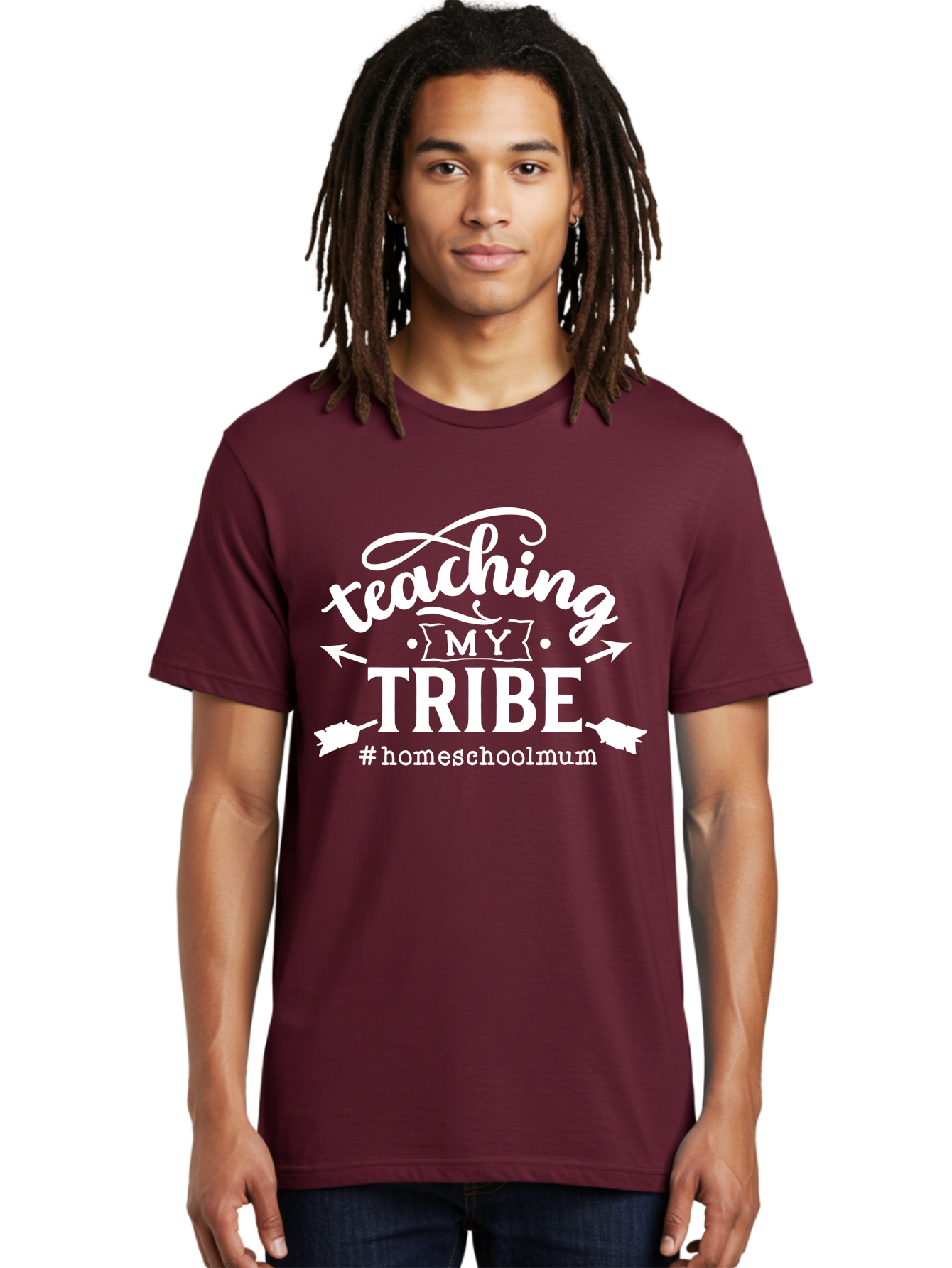 Teaching-My-Tribe Men'S Graphic Tee, 100% Cotton, Comfortable Casual Summer Wear, Machine Washable, Homeschool Mom, Teaching My Tribe, Homeschooling, Parenting, Education, Learning At Home, Family Bonding, #Homeschoolmum Aab449