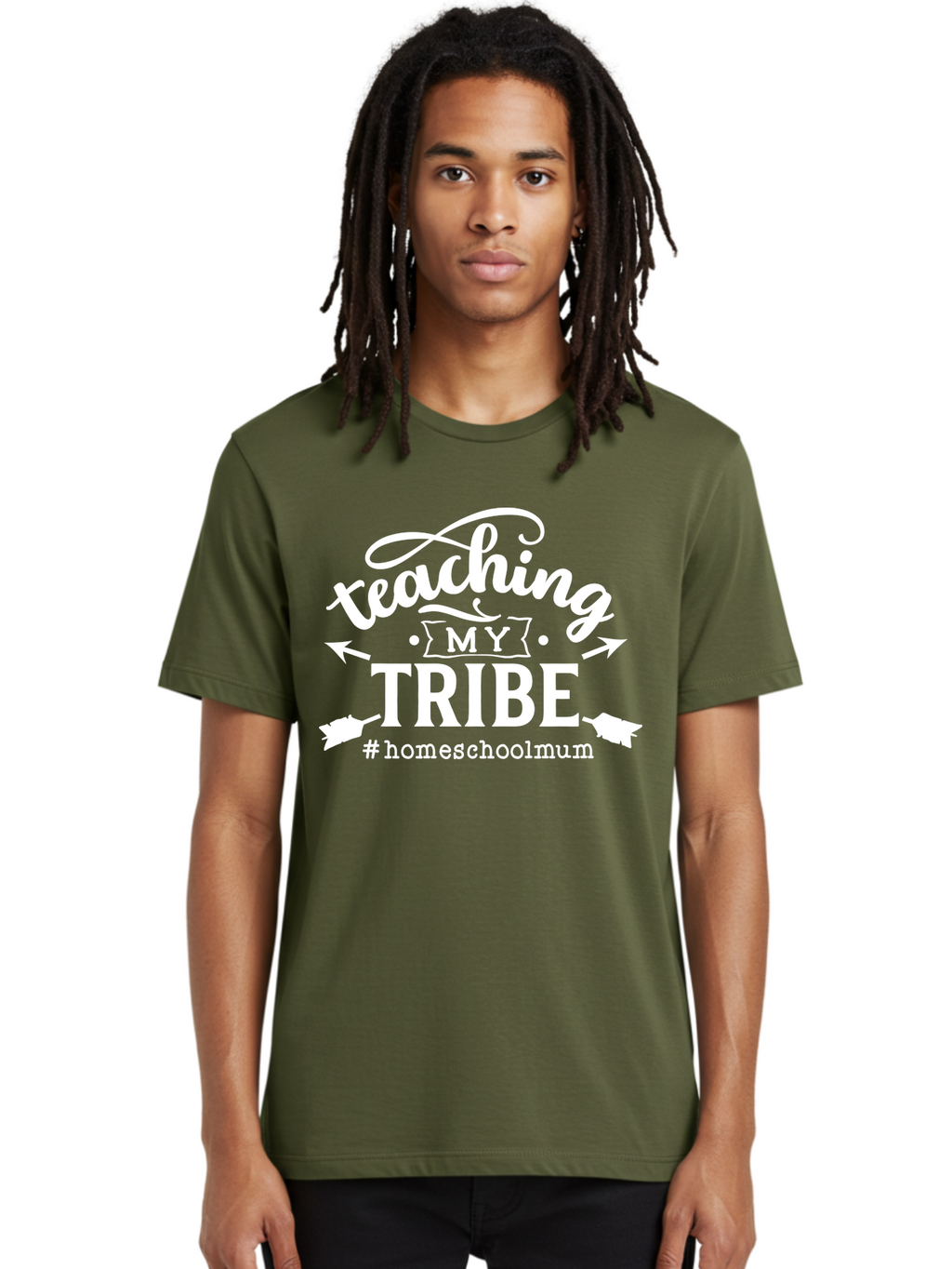 Teaching-My-Tribe Men'S Graphic Tee, 100% Cotton, Comfortable Casual Summer Wear, Machine Washable, Homeschool Mom, Teaching My Tribe, Homeschooling, Parenting, Education, Learning At Home, Family Bonding, #Homeschoolmum Aab449
