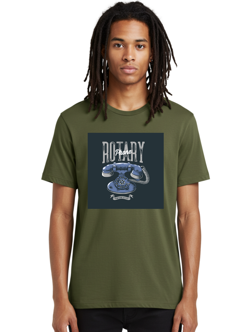 Rotary-Phone Men'S Graphic Tee, 100% Cotton, Comfortable Casual Summer Wear, Machine Washable, Vintage Rotary Phone, Retro Telephone, Classic Communication, Nostalgic Device, Antique Technology, Vintage Style, Retro Design, Old Fashioned Phone Aab477