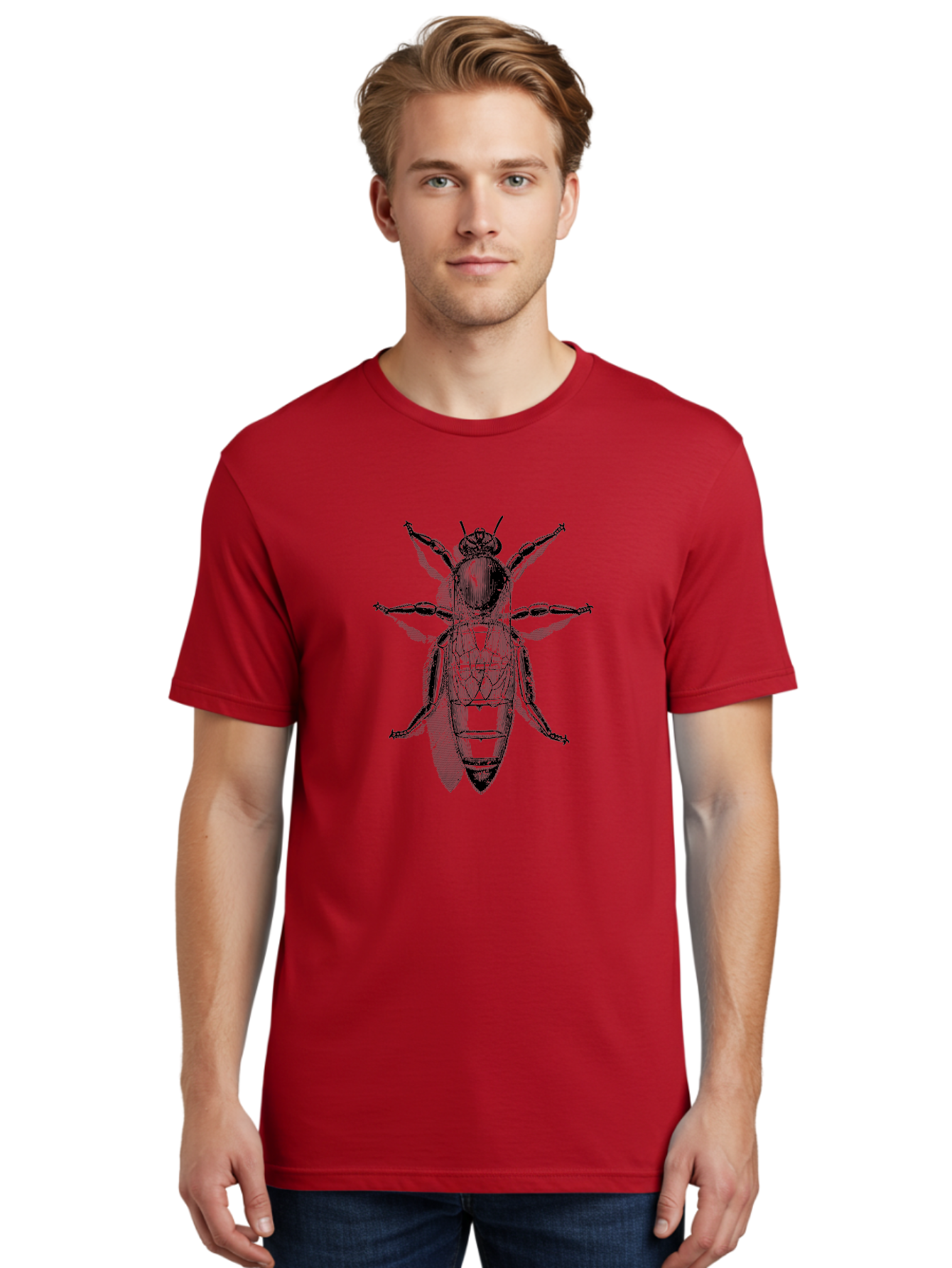 Beetle-Diagram Men'S Graphic Tee, 100% Cotton, Comfortable Casual Summer Wear, Machine Washable, Beetle Diagram, Insect Anatomy, Entomology Illustration, Technical Drawing, Bugs, Insects, Detailed Design, Scientific Artwork, Bug Structure Aab506