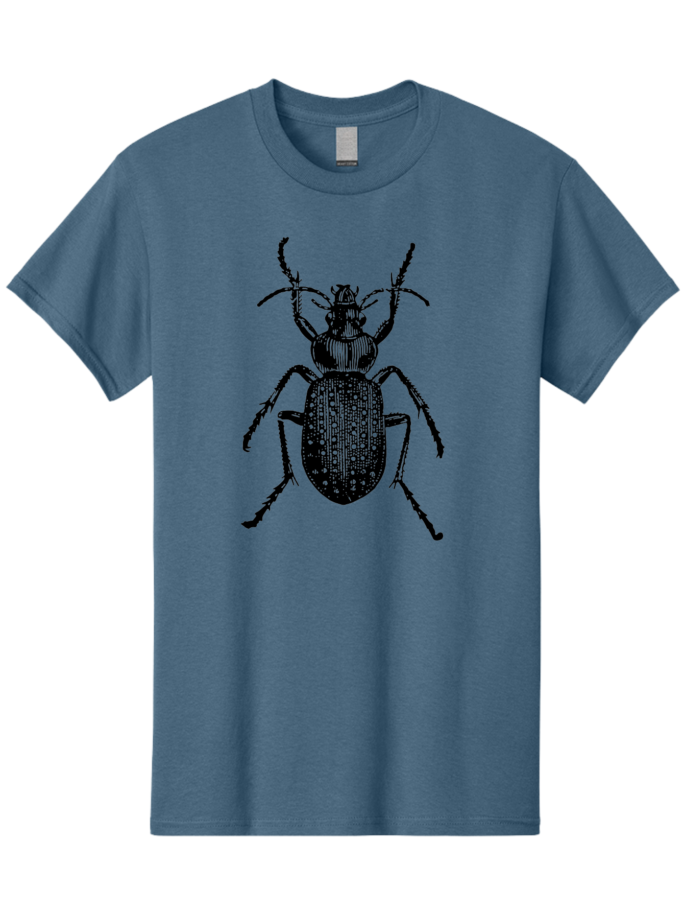 Beetle Men'S Graphic Tee, 100% Cotton, Comfortable Casual Summer Wear, Machine Washable, Black Beetle, Insect Illustration, Detailed Drawing, Entomology Art, Bug Graphic, Beetle Silhouette, Six Legs, Antennae, Insect Anatomy, Ornate Details Aab510