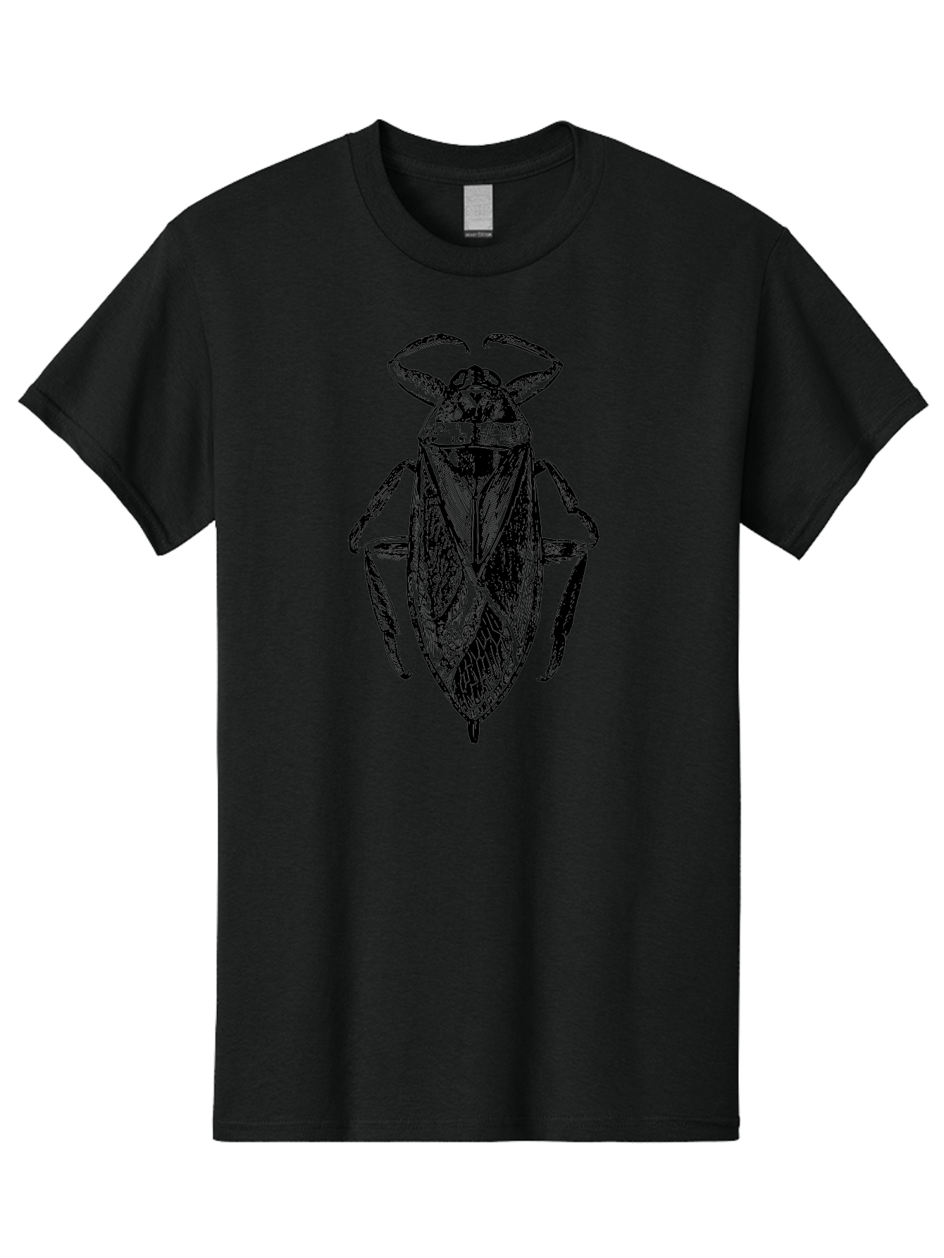 Bug-Illustration Men'S Graphic Tee, 100% Cotton, Comfortable Casual Summer Wear, Machine Washable, Insect Illustration, Entomology Art, Bug Drawing, Water Bug, Insect Anatomy, Wildlife Illustration, Detailed Artwork, Realistic Bug, Aab512