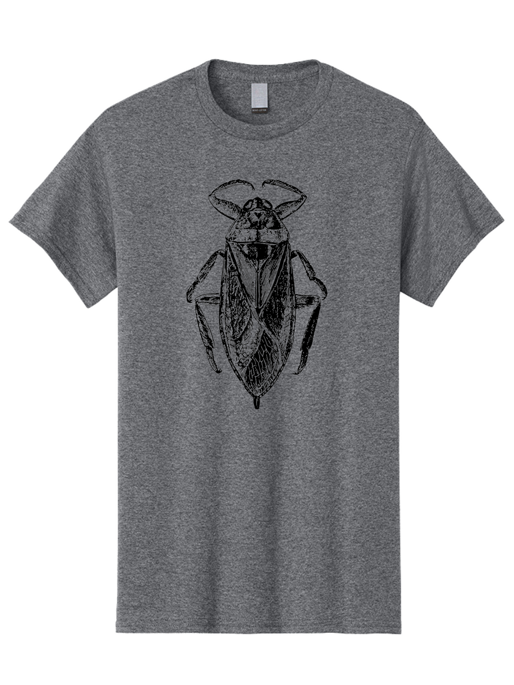 Bug-Illustration Men'S Graphic Tee, 100% Cotton, Comfortable Casual Summer Wear, Machine Washable, Insect Illustration, Entomology Art, Bug Drawing, Water Bug, Insect Anatomy, Wildlife Illustration, Detailed Artwork, Realistic Bug, Aab512