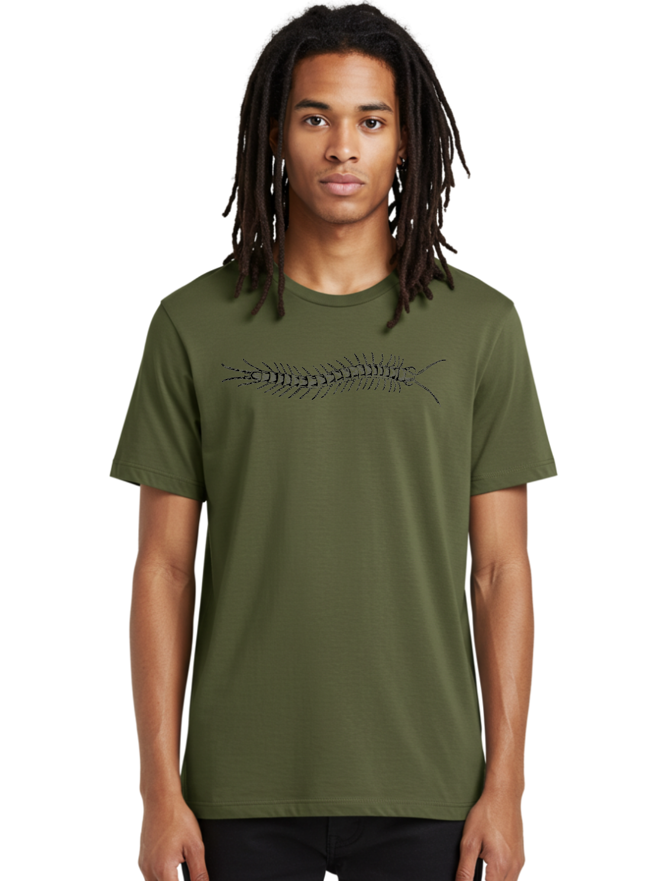 Centipede-1 Men'S Graphic Tee, 100% Cotton, Comfortable Casual Summer Wear, Machine Washable, Centipede, Insect, Arthropod, Segmented Body, Multiple Legs, Long Antennae, Creepy Crawlers, Entomology, Wildlife, Fauna Aab521