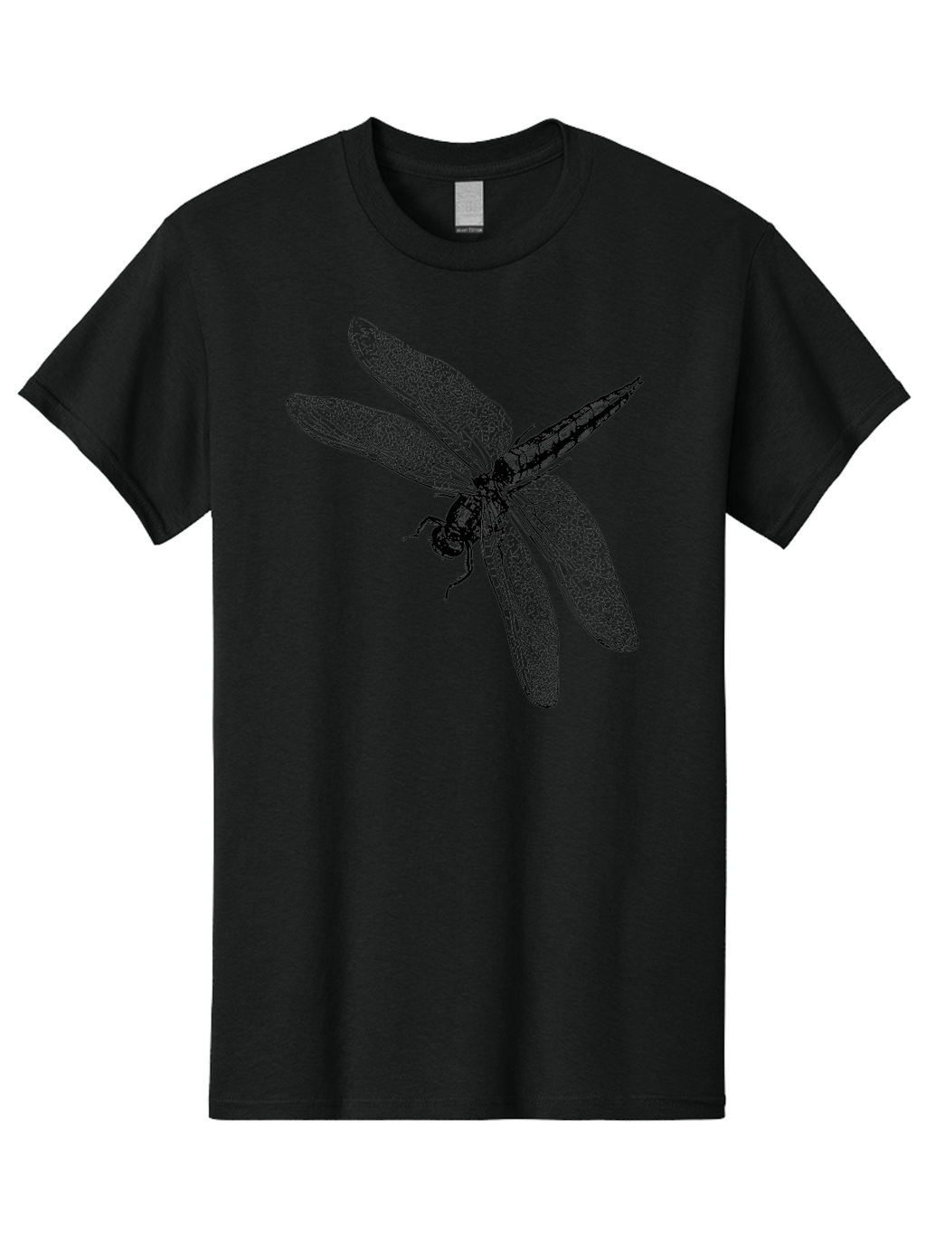 Dragonfly-1 Men'S Graphic Tee, 100% Cotton, Comfortable Casual Summer Wear, Machine Washable, Dragonfly Wings, Insect Art, Detailed Illustration, Black And Green, Wingspan, Dragonfly Species, Insect Anatomy, Delicate Patterns Aab528