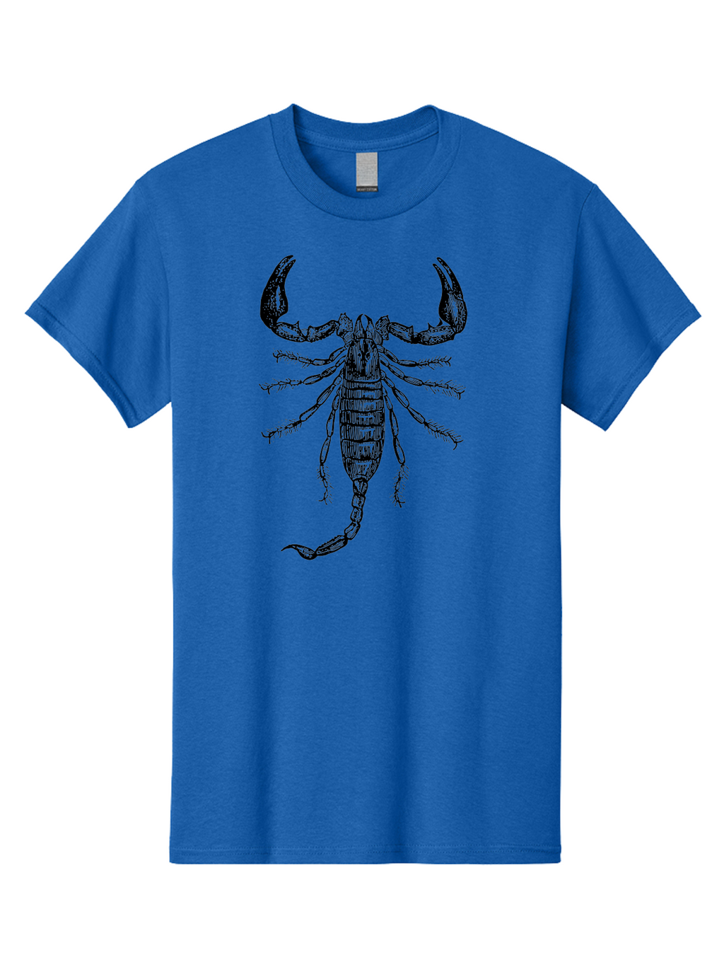 Scorpion-Illustration Men'S Graphic Tee, 100% Cotton, Comfortable Casual Summer Wear, Machine Washable, Scorpion Illustration, Arachnid Art, Creepy Crawlers, Venomous Creature, Detailed Drawing, Scorpion Anatomy, Dark Art, Gothic Design, Aab550