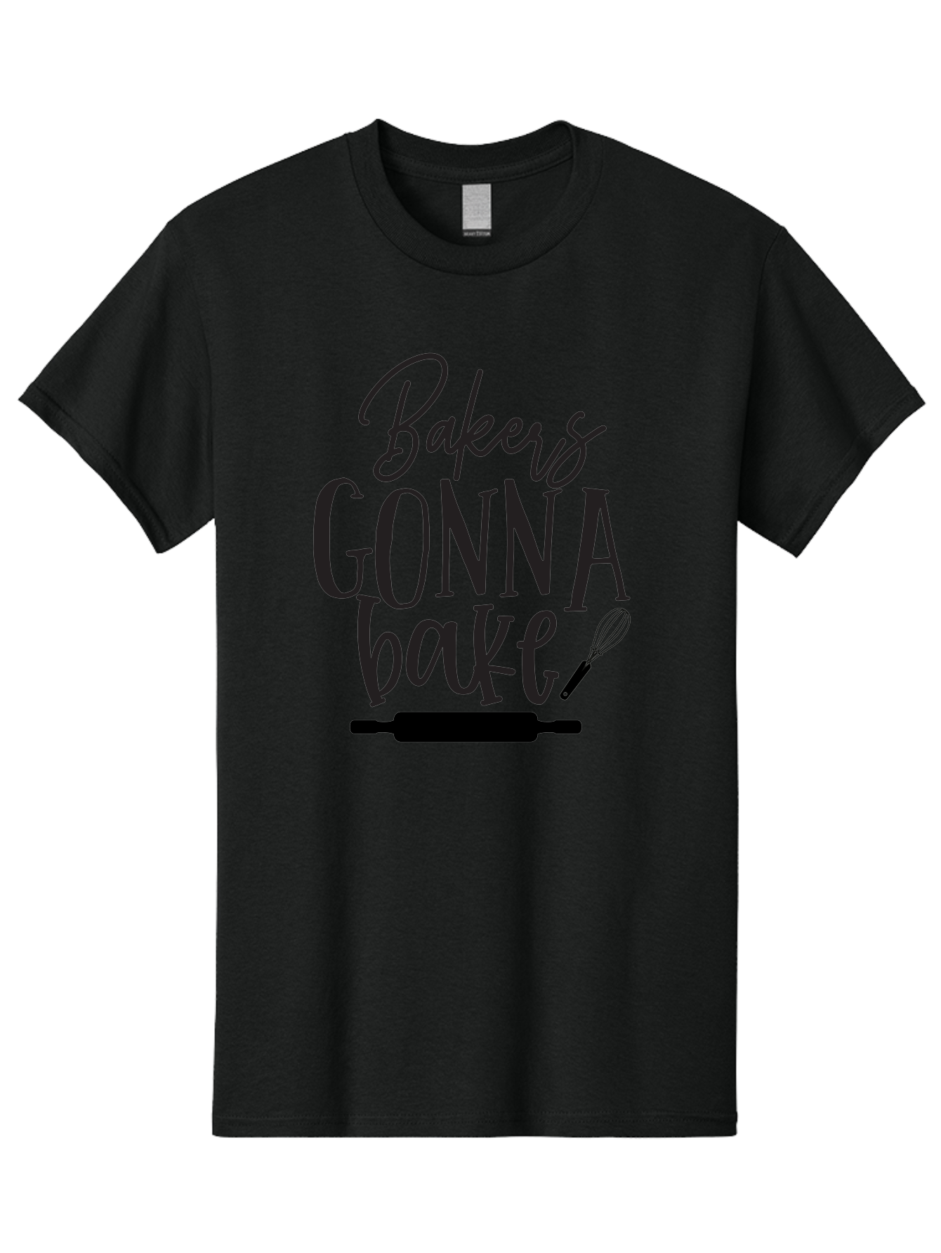Bakers-Gonna-Bake Men'S Graphic Tee, 100% Cotton, Comfortable Casual Summer Wear, Machine Washable, Baking Quote, Bakers Gonna Bake, Bakery Slogan, Baking Humor, Rolling Pin, Whisk, Baking Utensils, Baker'S Quote, Funny Baking Saying Aab563