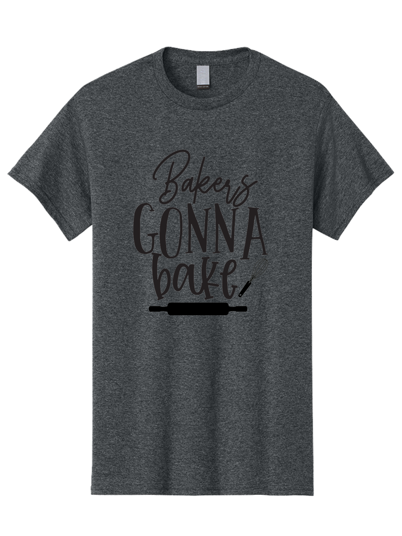 Bakers-Gonna-Bake Men'S Graphic Tee, 100% Cotton, Comfortable Casual Summer Wear, Machine Washable, Baking Quote, Bakers Gonna Bake, Bakery Slogan, Baking Humor, Rolling Pin, Whisk, Baking Utensils, Baker'S Quote, Funny Baking Saying Aab563