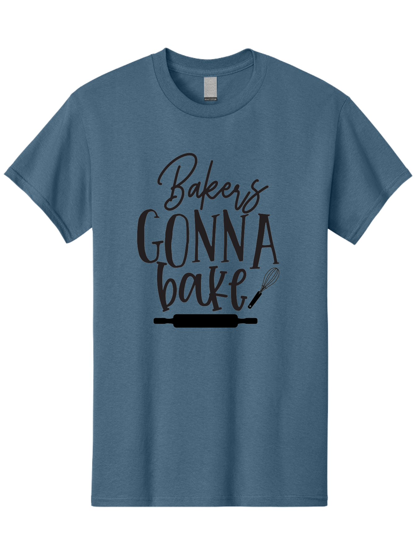 Bakers-Gonna-Bake Men'S Graphic Tee, 100% Cotton, Comfortable Casual Summer Wear, Machine Washable, Baking Quote, Bakers Gonna Bake, Bakery Slogan, Baking Humor, Rolling Pin, Whisk, Baking Utensils, Baker'S Quote, Funny Baking Saying Aab563