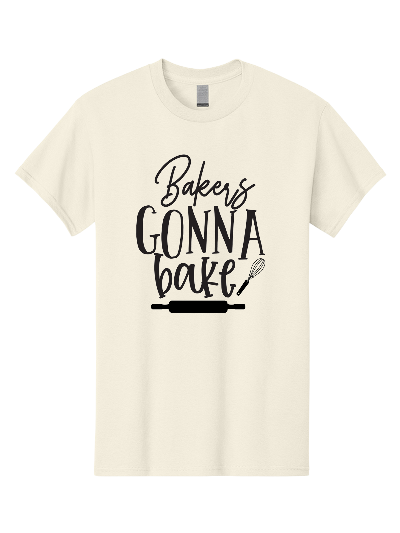 Bakers-Gonna-Bake Men'S Graphic Tee, 100% Cotton, Comfortable Casual Summer Wear, Machine Washable, Baking Quote, Bakers Gonna Bake, Bakery Slogan, Baking Humor, Rolling Pin, Whisk, Baking Utensils, Baker'S Quote, Funny Baking Saying Aab563