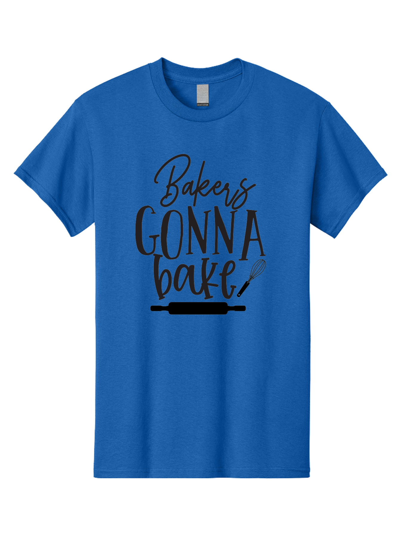 Bakers-Gonna-Bake Men'S Graphic Tee, 100% Cotton, Comfortable Casual Summer Wear, Machine Washable, Baking Quote, Bakers Gonna Bake, Bakery Slogan, Baking Humor, Rolling Pin, Whisk, Baking Utensils, Baker'S Quote, Funny Baking Saying Aab563