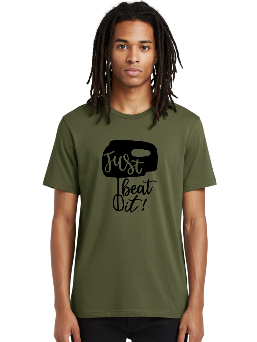 Just-Beat-It Men'S Graphic Tee, 100% Cotton, Comfortable Casual Summer Wear, Machine Washable, Boxing, Motivational Quote, Fitness Inspiration, Workout Encouragement, Just Beat It!, Boxing Graphics, Motivational Boxing Aab582